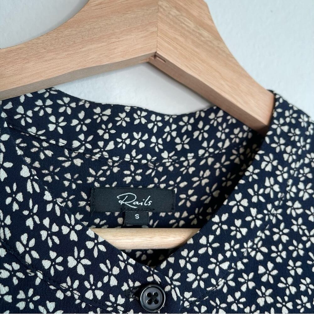 Rails Ellie Button-Front Floral-Print Romper S - image 3